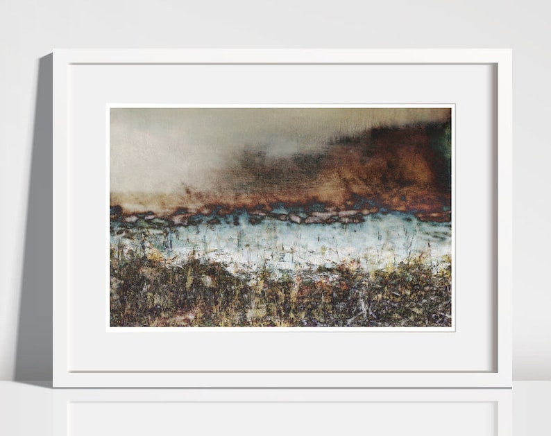 Landscape Painting Optional Archival Mount Fine Art Abstract Landscape Longden End Art Print Digital Art Pennines Lancashire