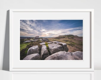 Carl Wark, Peak District, Landscape Photography, Photographic Print, Photographic paper, Optional Archival Mountboard, Art Print,