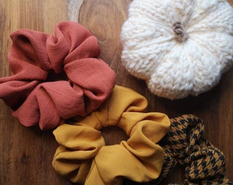 Fall Vibes Scrunchie Collection | Hair Elastic | Autumn Colours