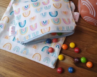 Rainbow Reusable Bag  | Zero Waste | Snack & Lunch Bags | Zipper Pouches | Gift