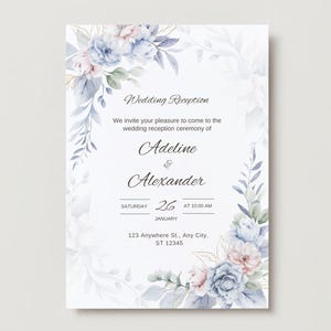 Schöne Hochzeitseinladung, Moderne Hochzeitseinladungen, Einladungen, Hochzeit, Postkarte Hochzeit lädt ein, stilvoll einladen Briefpapier, bearbeiten