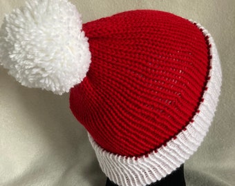 Santa style handmade beanie warm Christmas hat