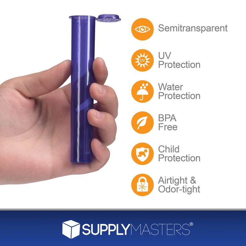 Doob Tubes Purple Airtight 4.5 Kingsize Squeeze Pop Top Joint