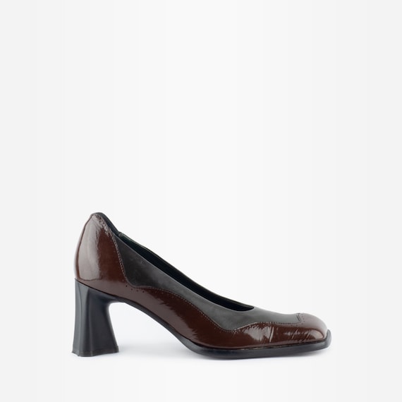 Vintage Court Shoes, 90s Shoes, Square Toe Shoes,
