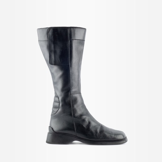 90s Chunky Boots, Biker Boots, Mid Calf Boots, 90s