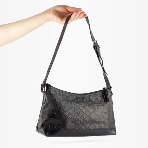 90s Bag, Y2K Bag, Mock Croc Bag, Baguette Bag, Vin