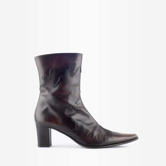 90s Boots, Leather Ankle Boots, Vintage Ankle Boot