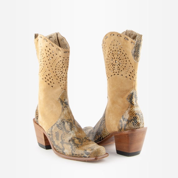 Vintage 90s Y2K Cowboy Boots - Etsy