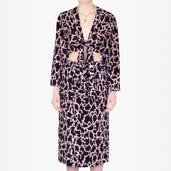 80s Cow Print Two Piece