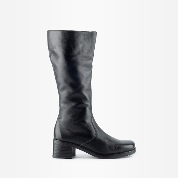 90s Boots, Mid Calf Boots, Block Heel Boots, 90s L
