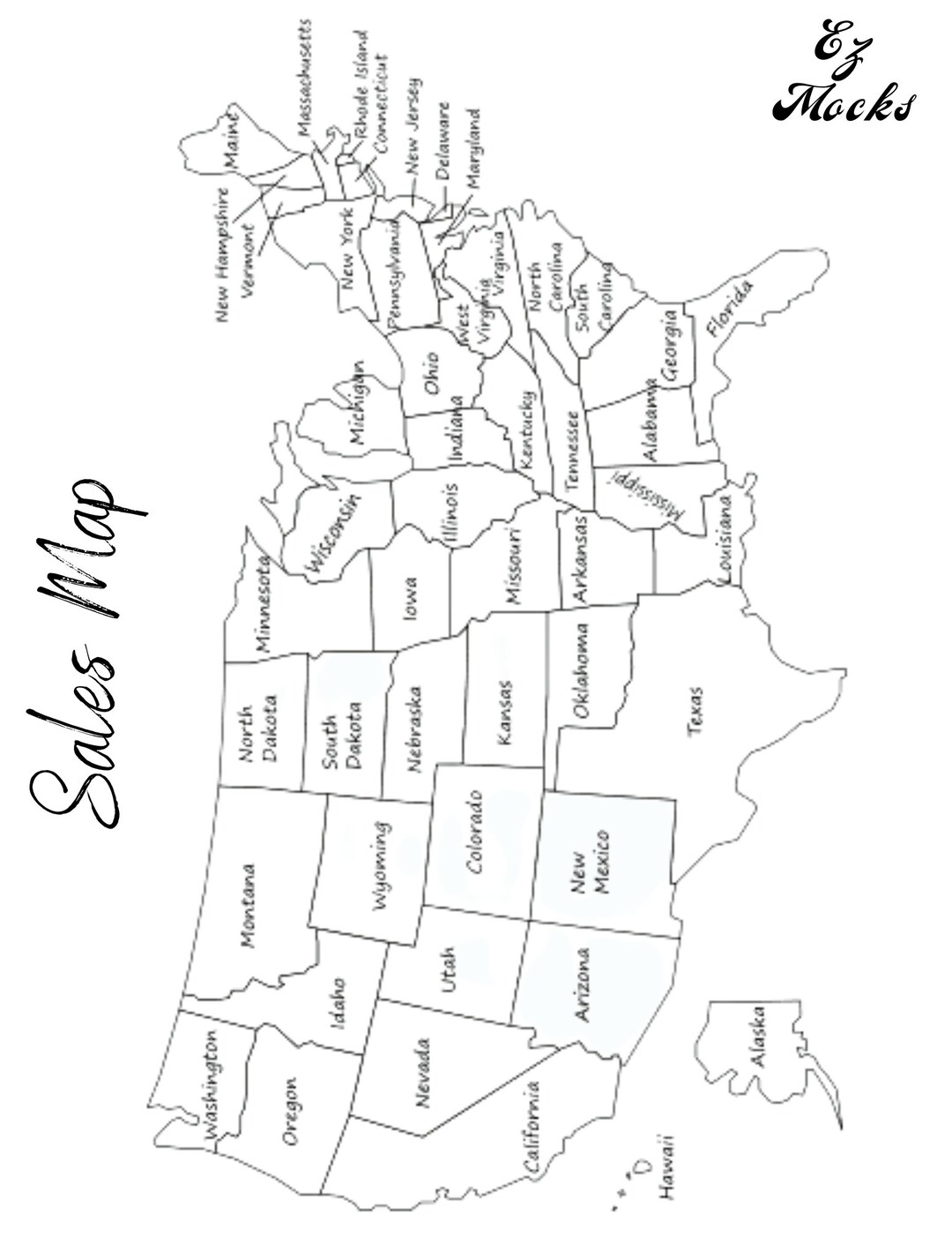 US Sales Map Etsy Sales Tracker Map My Sales Map Download - Etsy