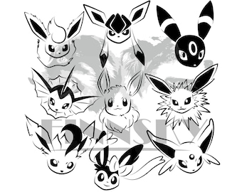 Eeveelutions Layered SVG
