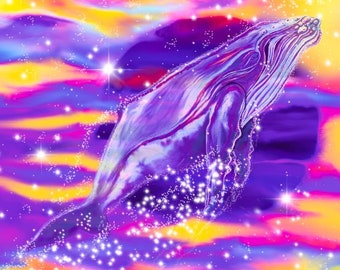 Rise of the Spirit Whale Round Diamond Painting