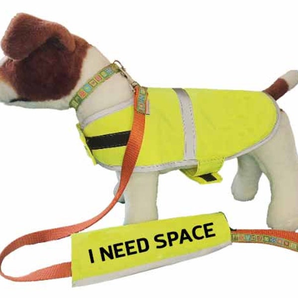 I Need Space, Dog Lead Sleeve, Personalised Dog Safety, No Dogs