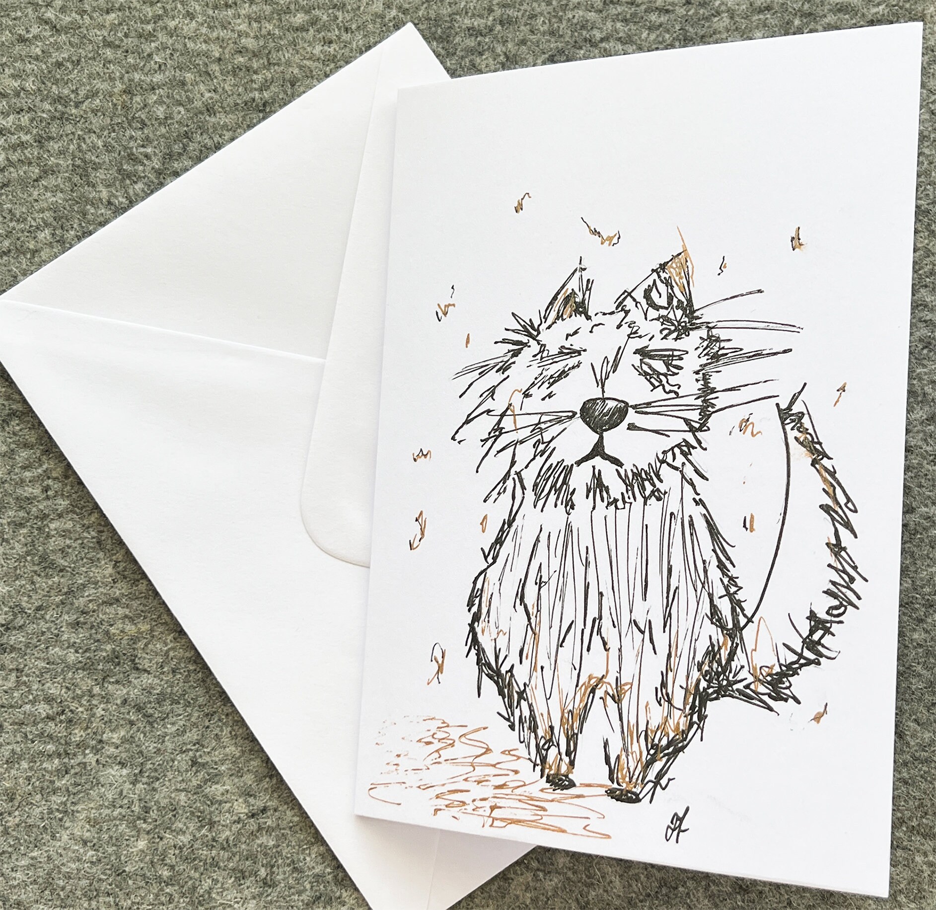 Hand Drawn Mucky Pup Dog Greeting Card - Etsy