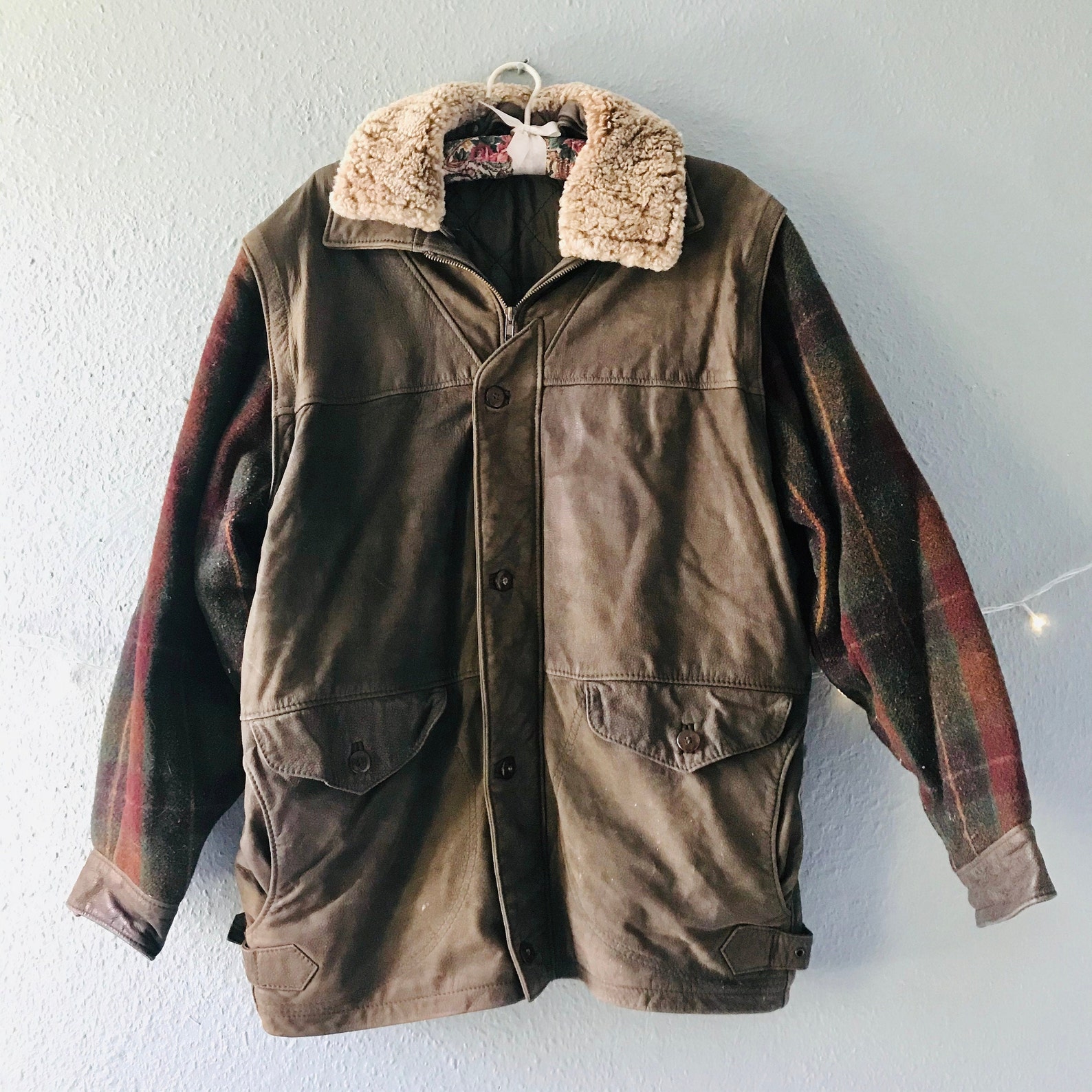 Akah Genuine Leather Hunting Jacket Etsy