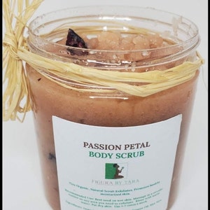 Passion Petal Body Scrub | | Natural Skin Scrub | Organic Cleanser Scrub | Full body scrub | Dead skin removal | exfoliating | anti-bacteria