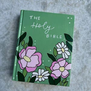 Hand Painted Bible / Journal Bible / Religious Gifts / Bible / Floral Bible / Custom Bible /Gift Ideas
