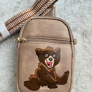 バッグ tinycottons bear bag brnown Bear teddy shoulder bag in brown - Tinycottons | Mytheresa