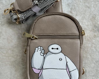 Big Hero 6 / Disney Bag / Fanny Pack / Crossbody Bag / Disney Gear / Disney Baymax / Painted Bag / Disneyland / Baymax Bag