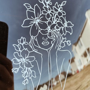 Flower Girl Decal \ car decal \ car accessories \ laptop decal \ decals \ water bottle decal \