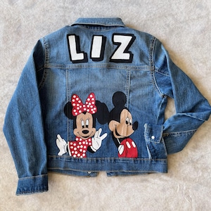 Disney Denim Jacket \ Disney \ Minnie and Mickey \ Painted Denim Jacket \ Disney Outfit \ Disney Clothes \ Disney Jacket \ Minnie Mickey