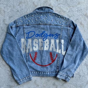 Dodgers Jacket \ Dodgers Baseball \ Game Day \ Baseball \ Dodgers Gear \ LA Dodgers Gear \ Sports \ Painted Jacket \ LA Dodgers