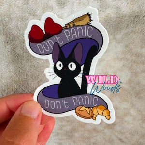 Jiji Sticker / Kiki&#39;s Delivery Service /  Kiki and Jiji / Studio Ghibli / Stickers / Studio Ghibli Stickers / Traditional tattoo stickers