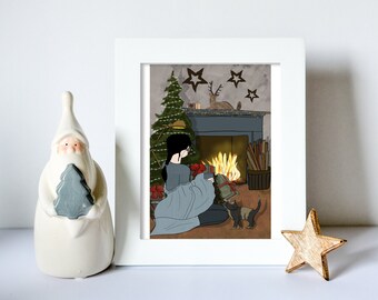 Winter mood Illustration, postcard, to offer, gifts, print, message card, poster