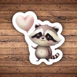 Cute Raccoon Kiss-Cut Stickers - Adorable Animal Decor, Planner Accessories, Gift Ideas for Kids, Party Favors, Scrapbooking