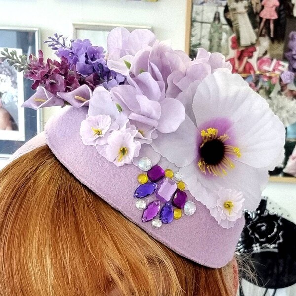 Lilac Pillbox Hat Etsy