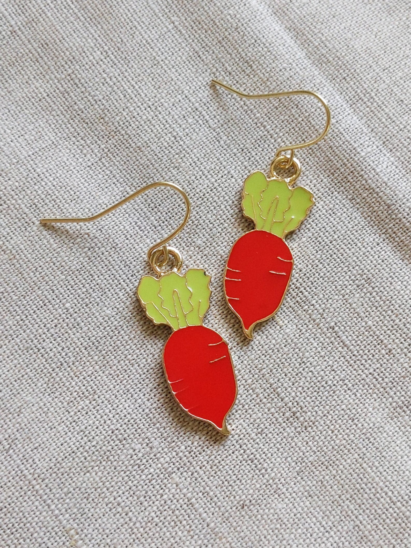 Radish Earrings Beet Earrings Root Vegetable Earrings Etsy