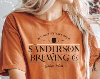 Halloween Shirt Comfort Colors® Sanderson Sisters Brewing Co Tee. Funny Halloween T-shirt. Cute Hocus Pocus Shirt. Spooky Season Witches Tee