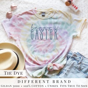 Happy Easter Shirt - Handwritten. Unisex + Youth Easter Bunny Ears Tee for Women. Hoppy Easter Family Tshirt. Cute Easter Shirt for Girls.