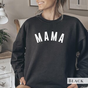 Mama Sweatshirt Block Letters. Mama crewneck. Mama t-shirt. Mother's Day gift. New mom gifts. Minimal tee for mama. Oversized Motherhood.. Black