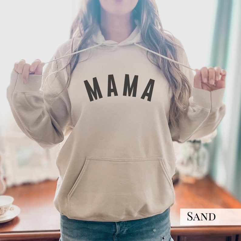 Mama Sweatshirt Block Letters. Mama crewneck. Mama t-shirt. Mother's Day gift. New mom gifts. Minimal tee for mama. Oversized Motherhood.. image 4