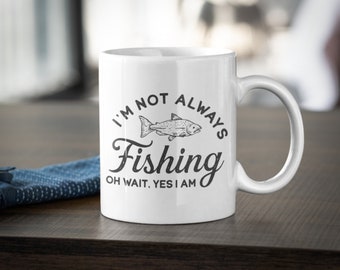 Fishing Mug, Vintage Fishing, Funny Fishing Mug, Fishing Coffee Mug, Funny Fishing Quote, Fisherman Mug, Coworker gift, Funny Fishing Gift