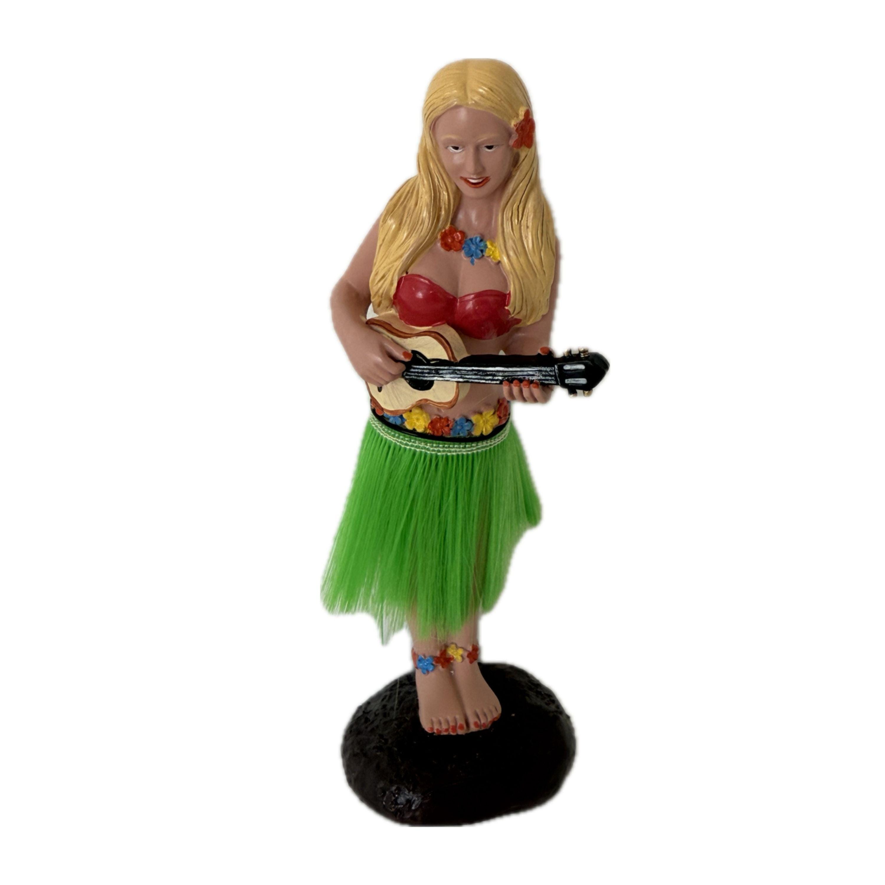 Blonde Hula Girl Doll Dashboard Car Accessories Bobblehead for Van