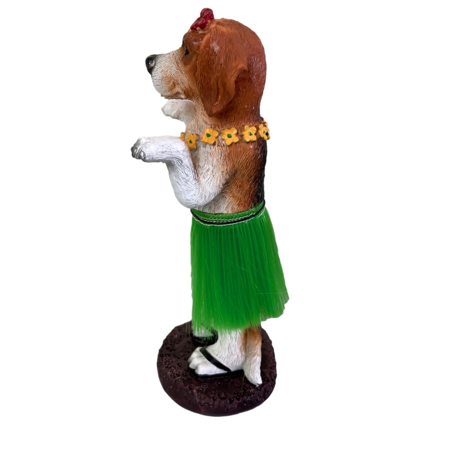 Beagle Dashboard Hula Dog Hawaiian Dancer With Lei & Grass Etsy