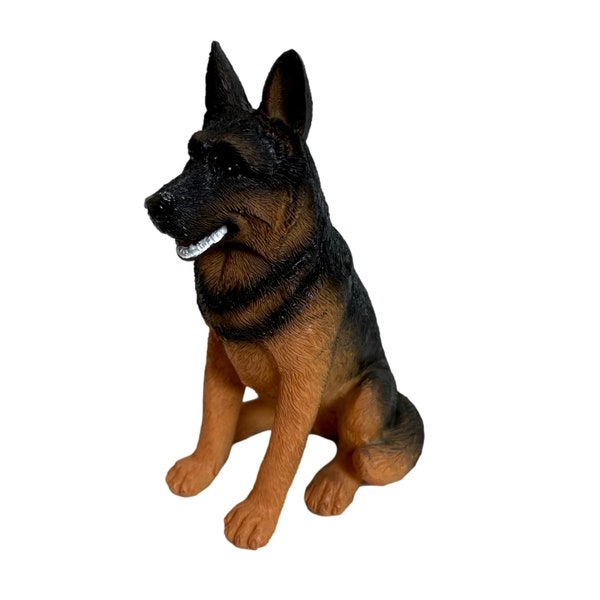 German Shepherd Figurine Statue Sitting Dog Figurine Collectible Gift Home Decor | Gift For German Shepherd Owner | Dog Memorial Gift