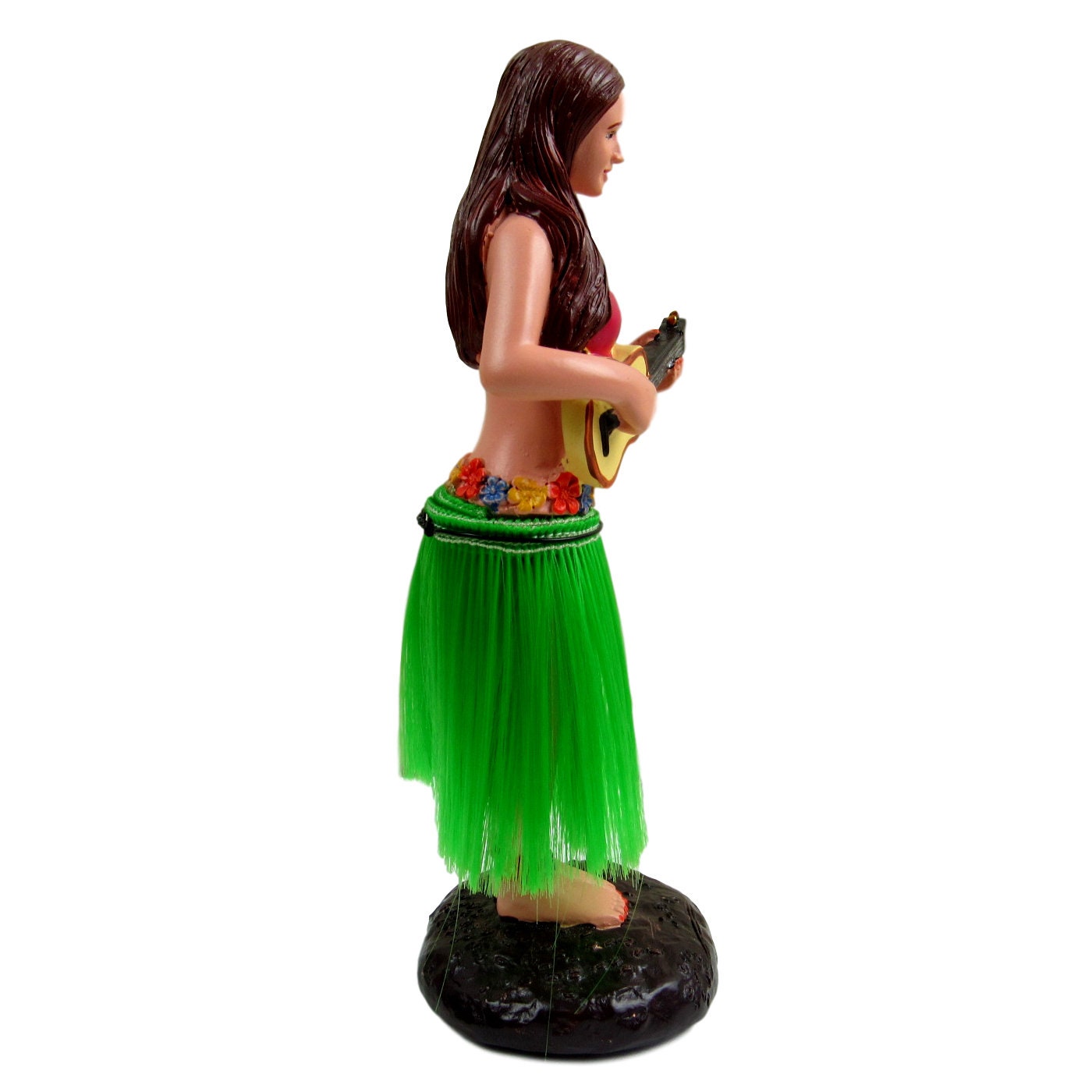 Dashboard Hula Girl Bobblehead Figurine 6 Grass Skirt Etsy