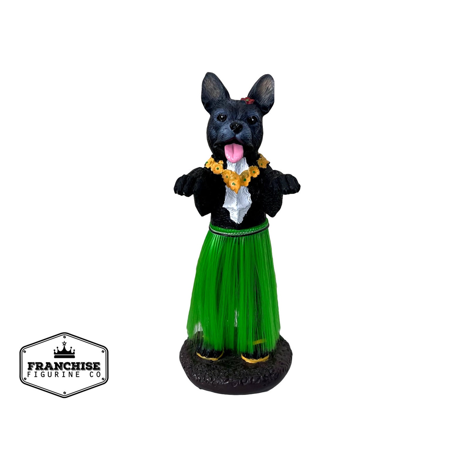 Dashboard Hula Dog French Bulldog Gift Car Bobblehead Figurine Etsy