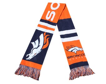 Weich Neu Peak Team Logo Warm Denver Broncos Schal Gestrickte Winter Hals Weich Neu Peak Team Logo Warm Denver Broncos Schal Gestrickte Winter Hals