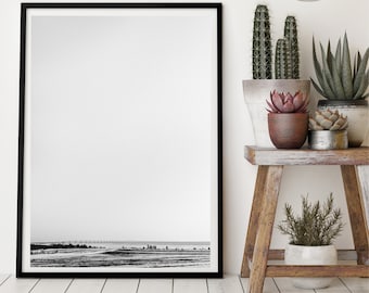 Black & White Decor, Confederation Bridge Print, Prince Edward Island Photography, Architecture, Wall Art, Digital Download