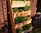 Vertical Scottish Larch Garden Ladder Planter - Locally and Sustainably Sourced Wood