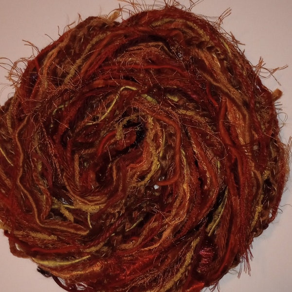 Mini Yarn Collection Fiber Art Bundle Textile Weaving Autumn Colors