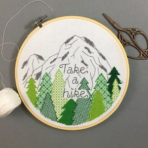 PDF Cross Stitch Pattern - Take A Hike