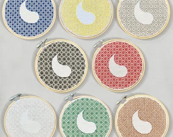 PDF Cross Stitch Pattern - All Teardrops