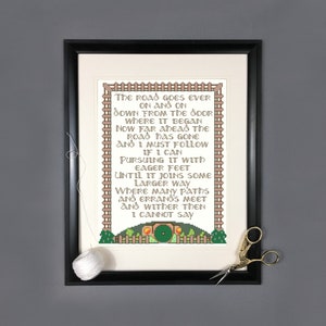 PDF Cross Stitch Pattern - The Road Goes Ever On