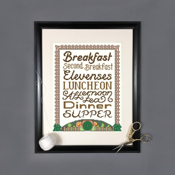 PDF Cross Stitch Pattern - Hobbit Meal Plan